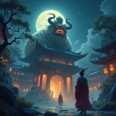 Chinese immortals at night