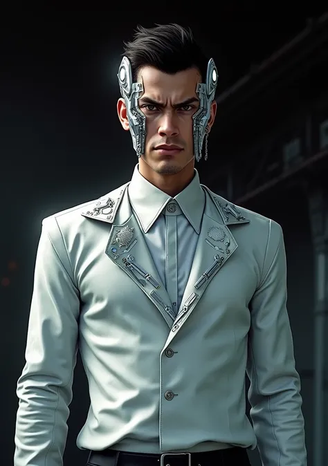 Male Cyborg face 