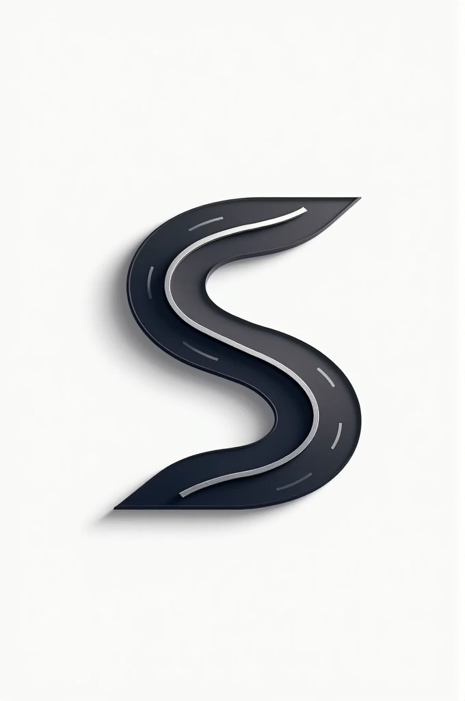 Create a stylized logo .  An S and its design is a route