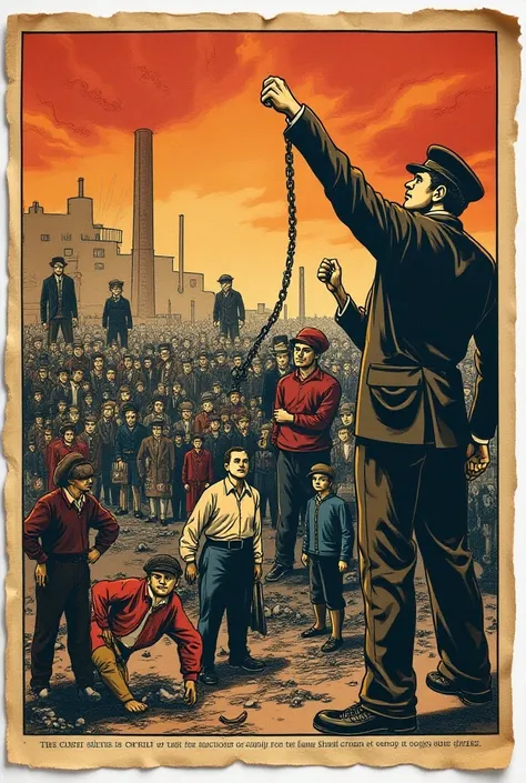 A pamphlet informing the people of the 19th century , that is being exploited ,  that shows the class struggle well 
