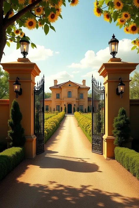 The entrance to the Los Girasoles estate. 