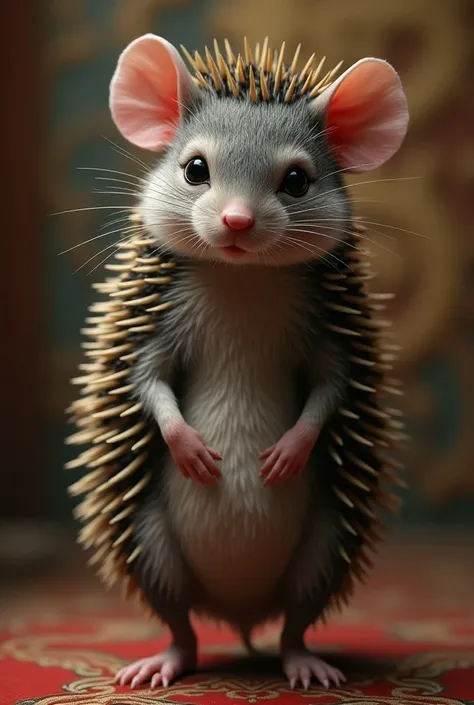 Make the cute hedgehog mouse your lord　tall　Skinny　Kabuki makeup on the face 