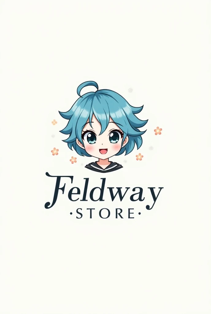 make a logo of a shop called feldway store with the mascot character Alya in the anime roshider