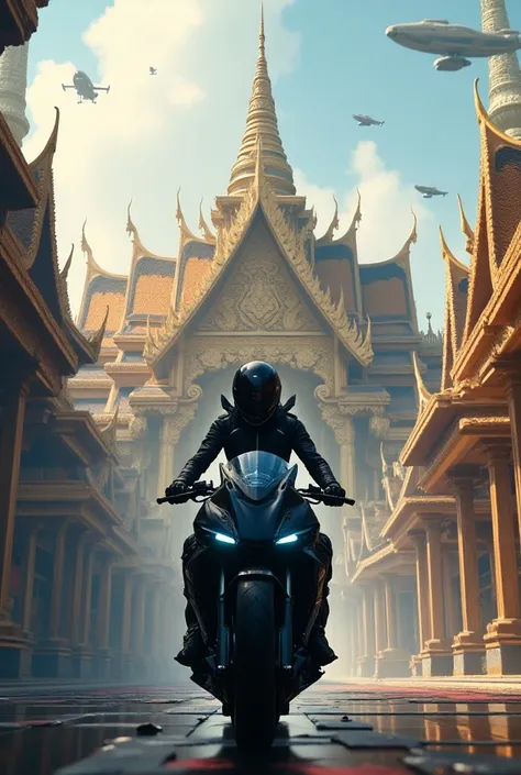 Future Thailand motorcycle 1000 years later
Thai art Thai temple 