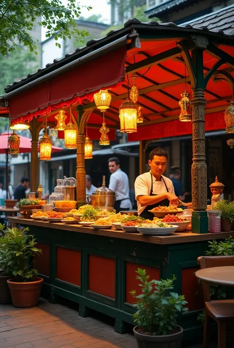 Thai-inspired food stand 


