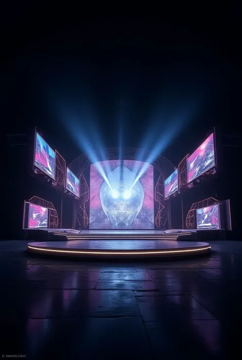 A stage from a tour ,Try to be modern 
