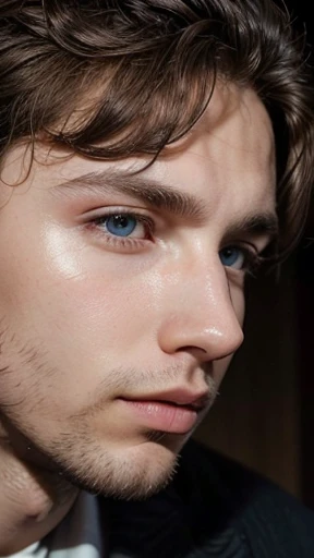  A 30-year-old Abramowicz man with light brown hair focuses on his face (photocom color).