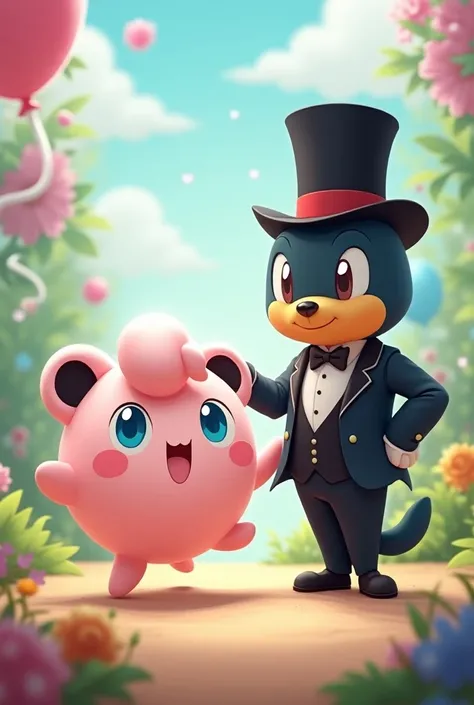 Jigglypuff y Tuxedo Sam juntos