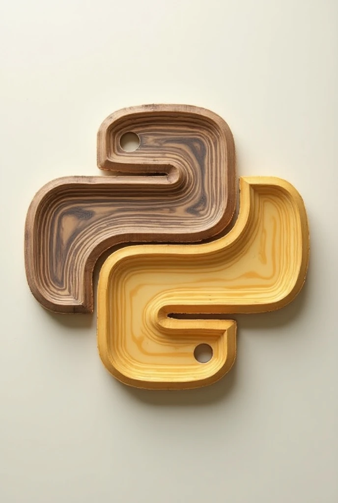 Python programming languages logo with wooden sticks 
