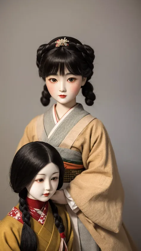  facing the front　Old-fashioned Japanese dolls