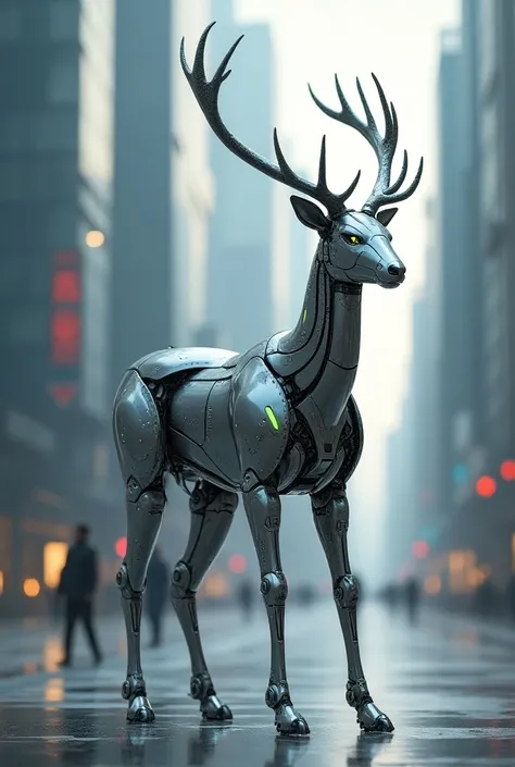 futuristic robot deer as supermn