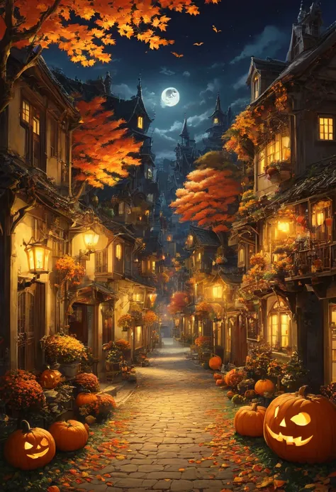 autumn、Halloween、fun、Town