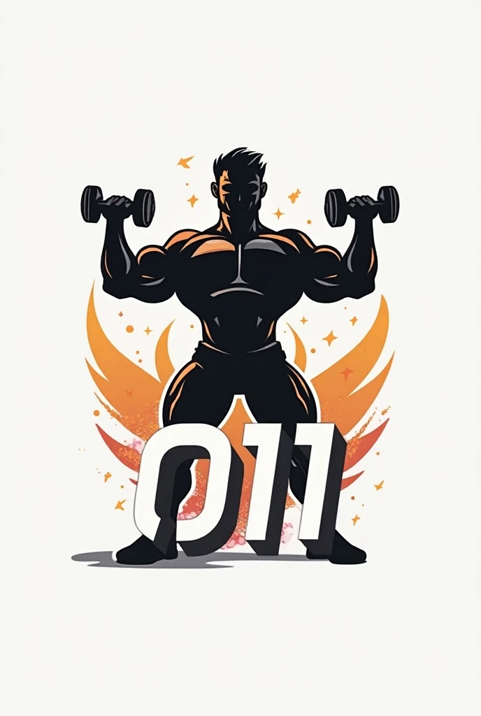 Make a logo in the name of Fitness Center 011 for fitness motivation