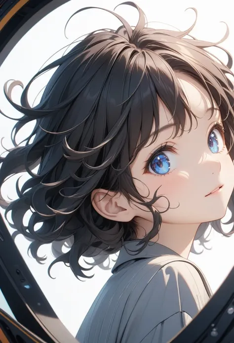  score_9,  score_8_up,  score_7_up,  1 girl, (masterpiece), (Best Quality), (Super detailed),(Messy Hair),(figure), Black Hair , Anime, Ghibli, Anime style, close up, from side, First Person View, 8k, super detail, masterpiece,super detail, high quality,  ...