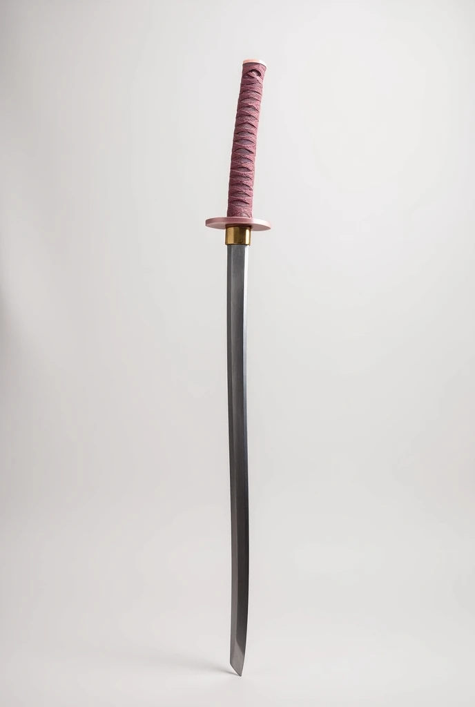 Create a katana with minimalist pink details