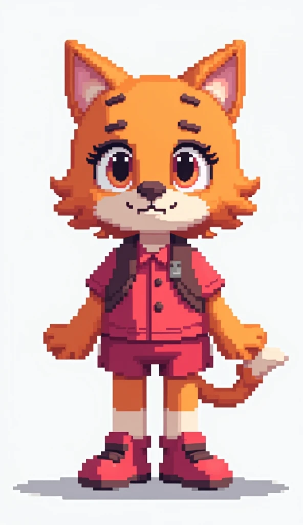 a pixel art game character, 8bit, pixelated, low poly, retro game style, vibrant colors, cute cartoon, simple shapes, block-based construction, pixel shading, pixel lighting, nostalgic, video game aesthetic, character sheet, full body view, dynamic pose, d...