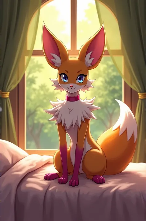 parameters 
[code]zaush, kenket, syuro, dagasi, pgm300, thomas kinkade, bed, braixen, anthro, male, femboy, solo, beautiful eyes, white sclera, sheath, huge balls, anus, breath, bedroom eyes, window, forest, morning, butt focus, fuchsia pawpads, looking at...