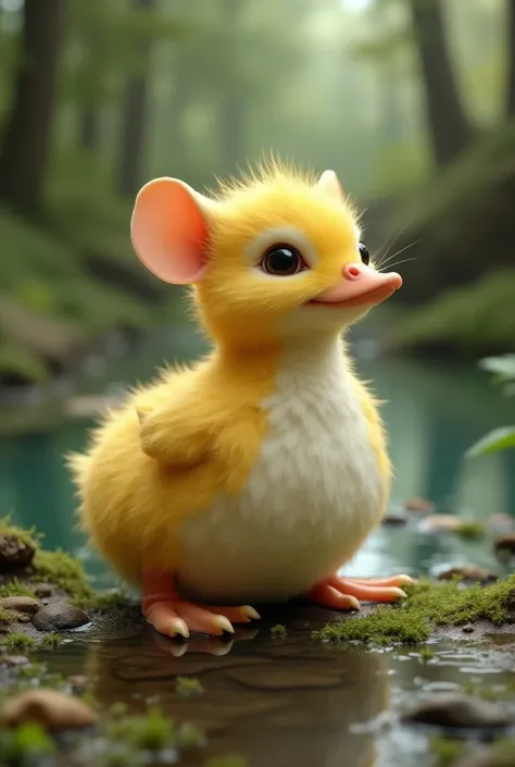 Duck and mouse fusion with waddling feet