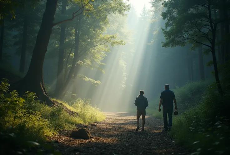 A natural and realistic photo，Tyndall rays