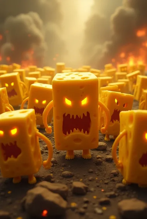 Very angry cheese army