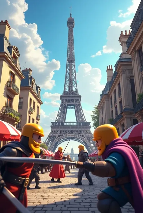 Clash Royale but it takes place in the city of Paris