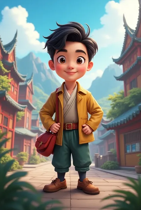 Country south korea as a disney character, man, handsome