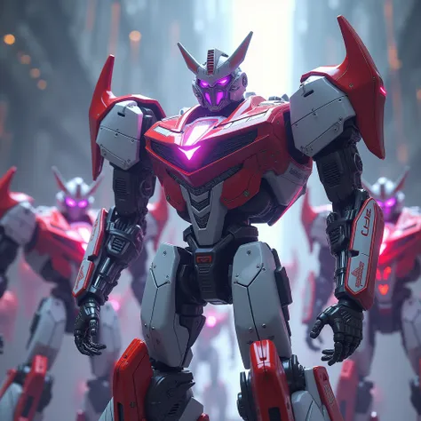 Transformers White Red Purple Full Body