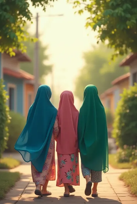 3 little sister in hijab go to namaz 