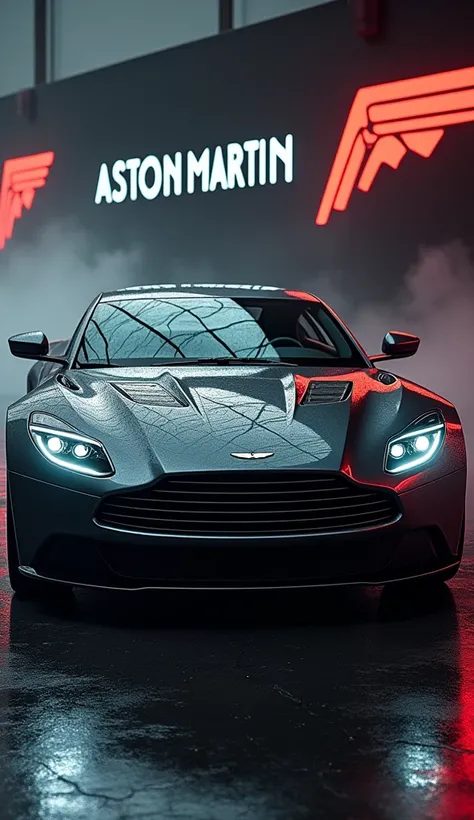 AstonMartin  car brand most dengerous image 
written on its background AstonMartin  