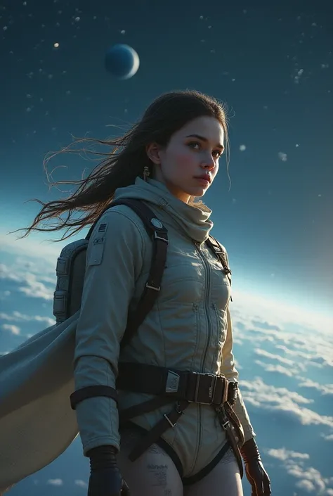 The beautiful girl in the back who fought through outer space is smaller and has a lot of backgrounds