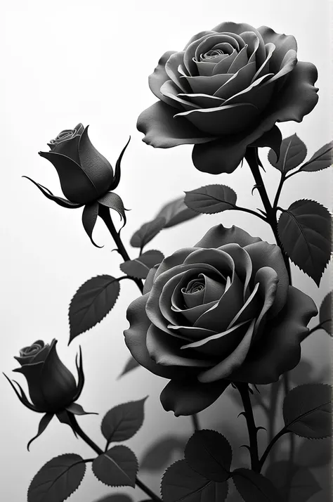 I want to create black and white rose mixture and full body rose and long