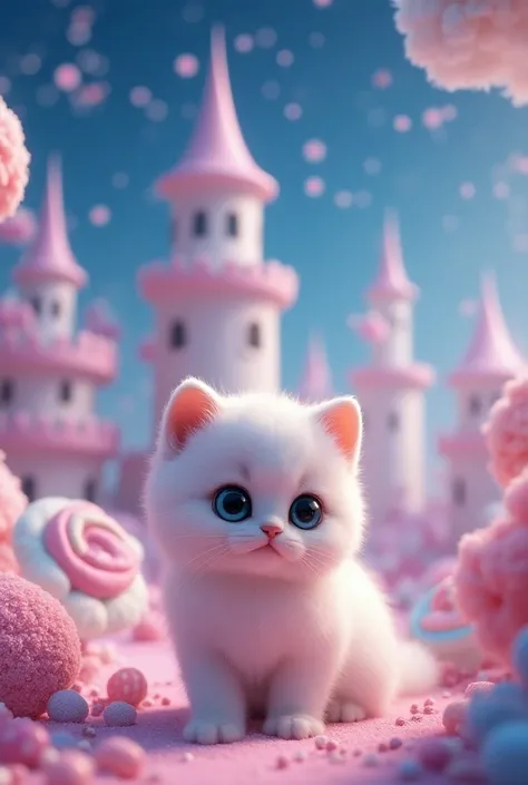 Cat　 Fantasy World　Sweets　heart　Disney　Pixar　pink　Big eyes　Castle　kitten　Countless stars 　２The animals are stuck together
Fluffy coat　candy