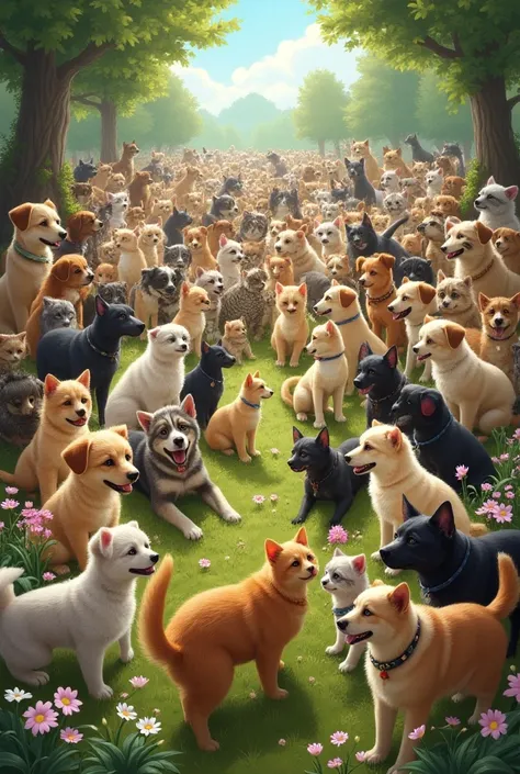 100 cats and 100 dogs