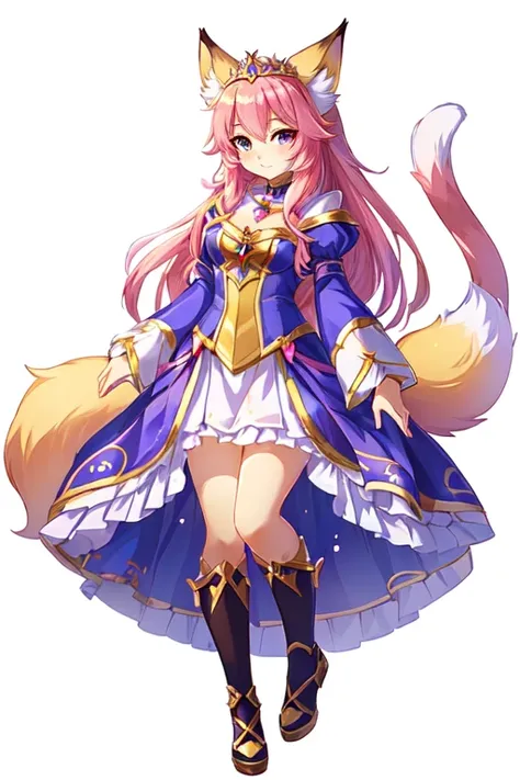 a cartoon image of a woman in a costume with a cat ears, pixie character, official character art, stare, very beautiful anime cat girl, knights of zodiac girl, anime catgirl, beautiful anime catgirl, seraphine ahri kda, fox wearing a tiara, attractive cat ...