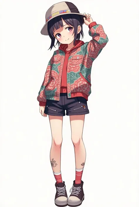 loli girl, clothes style is like she is a fan of "2rbina 2rista", looks a bit like a boy