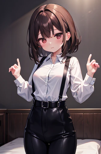 
Brown Hair、Gazing at the audience　　　 black suspenders 　　　Large swollen breasts　　 　 　　　wall: 　 black pants 　　　　　vision　　　Small Face　 　　　　　　Beautiful woman　　Show me your hands　　  bed completely naked　　vision 　　Provoke　side　side汗 　arm　Dress shirt　ブラックsuit　su...