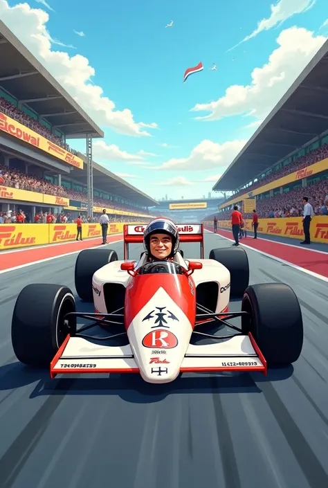 Mclaren mp4/8 f1 ayrton senna, cartoon