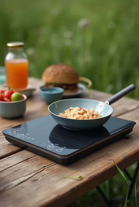 solar powered portable induction cooker