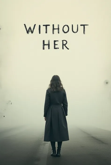 A cover for a book 
 With title "without her"