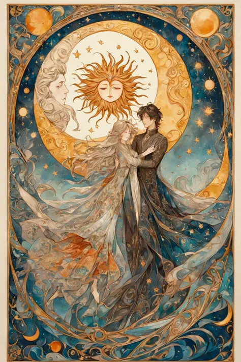 Male Sun and female moon in love