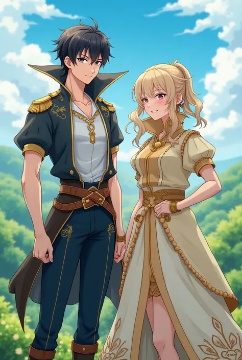 Anime, Fire Emblem Prince and Princess both wearing a Massive Popped Collar Polo thats taller than their head