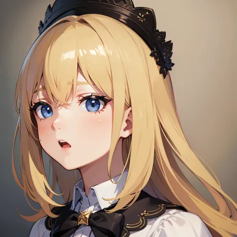 ((best quality)), ((masterpiece)), (detailed), blond GIRL, DETAIL ON SHOCKED FACE, SHOCKED EYE