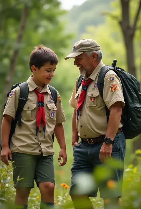 Create a photo of Boy Scout and Teacher Jose de Lima