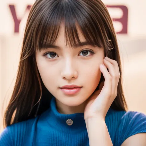 Best Quality, 8k,  ,(masterpiece :1.3), In-person audience,((whole body:1.2)) ,Completely naked,Beautiful woman, Wide Shot ,1 person ,  Graffiti wall, Brown Hair  , bangs,非常にDetailed face, Highly detailed lips, Detailed eyes, double eyelid,((Tabletop, Best...