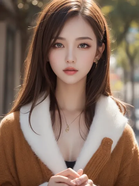 Tabletop, Highest quality, shape, Very detailed, finely, High resolution, 8k wallpaper, perfect dynamic shape, Beautiful and beautiful eyes,Body up:1.9 Winter women&#39;s fashion,Straight hair,Small breasts、Natural Color Lip, Bold sexy pose,smile、20-year-o...