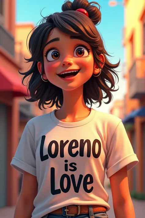 Make a person write loreno is love im shirt