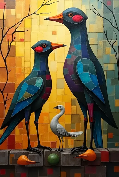 Picasso style birds 