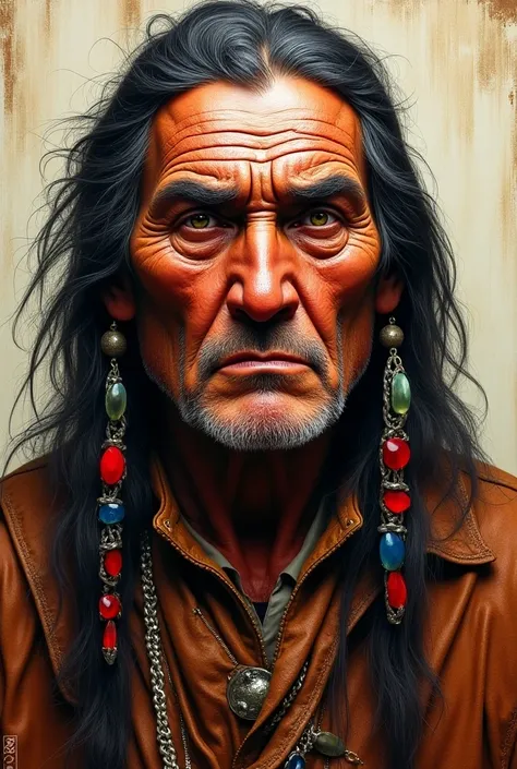 Wood graving the old Indian chief, painted with bright colors, highly detailed, 3D effect ultra-detailed intricate insanely full HD,, cgsociety contest winner, artstation quality, Intense gaze, expressive eyes, ultra-realistic, ultra detailed, photorealist...