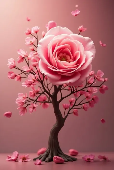  Make a logo with the rose tree color of the company Arsenic Dolce )The logo representing the brand  ) 
  of the skincare product company contains an image . 