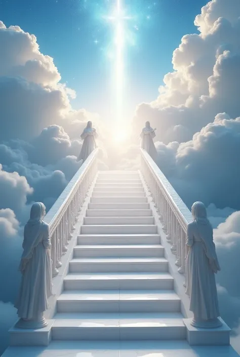 a white staircase to heaven.